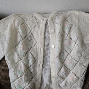 Cream Floral Cardigan